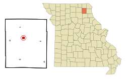 Knox County Missouri Incorporated and Unincorporated areas Edina Highlighted